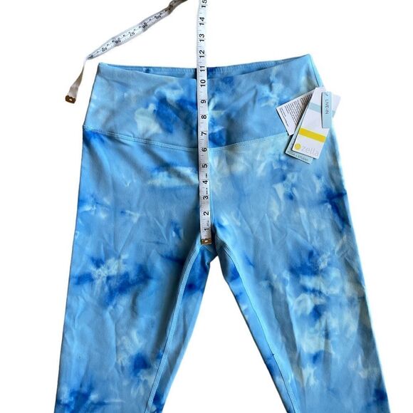 Zella Spray Dye High Waist Leggings In Blue Tie Dye Print Size M - Picture 8 of 10